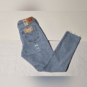 NWT Levi's 501 Skinny High Rise Blue Jeans 33x32 Womens Button Fly